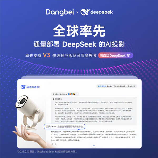 贝Smart1智能交互体验重新定义投影仪！pg电子2025年千元投影仪终极指南：当(图4)